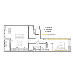 2-к. апартаменты, 70 м², 11/14 эт.